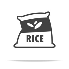 Sack of rice icon transparent vector isolated
