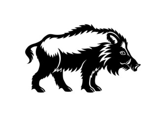 Wild boar icon isolated on white background.