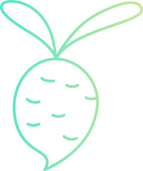 Beetroot gradient outline icon
