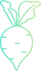 Beetroot gradient outline icon