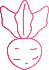 Beetroot gradient outline icon