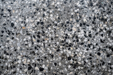 Dark Gray Terrazzo flooring texture polished stone pattern wall and color old surface marble for...