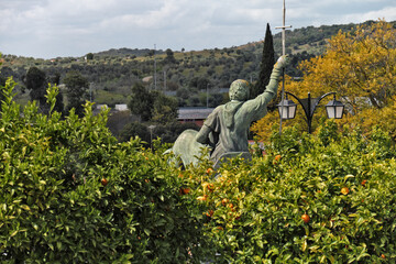 Equestrian Statue to Dom Nuno &Aacute;lvares Pereira in Portel, Alentejo, Portugal	
