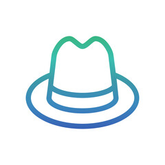 Hat , Summer gradient icon.