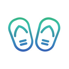 Slippers , Summer gradient icon.