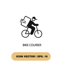bike courier icons  symbol vector elements for infographic web