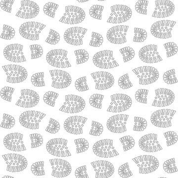 Seamless pattern with a footprint of shoes. Vector illustration.