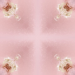 kaleidoscope, mandala, abstract pattern on a pink background