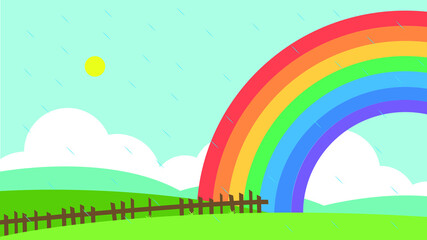 Obraz na płótnie Canvas rainbow in the sky