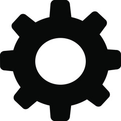 simple illustration of black and white gear