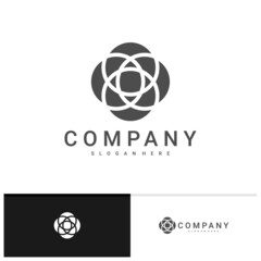 Luxury flower vector logotype. Linear universal leaf floral logo template. Creative Mandala logo design concepts