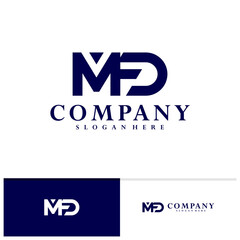 Initial M F D logo vector template, Creative M F D logo design concepts