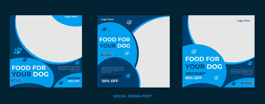 Dog food social media post template