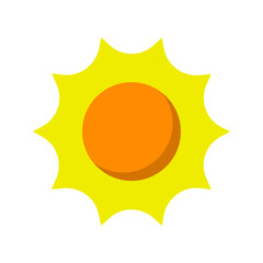 Sunny , Summer flat icon.
