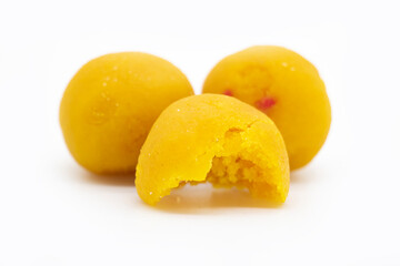 Indian Traditional Winter Sweet Food Methi Laddu Also Know as Methi Ke Laddu or Fenugreek Laddu Made From Fenugreek Seeds, Ginger, Saunf And Jaggery