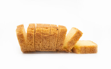 pound cake isolate on white background