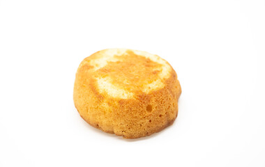 cup cake on white background, selective focus.