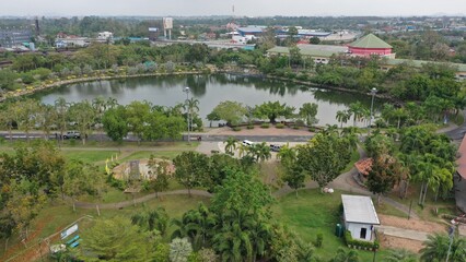 Fototapeta na wymiar Nongprue Public Park pattaya top view