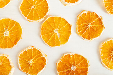 Dried oranges. Sweet tasty orange slices