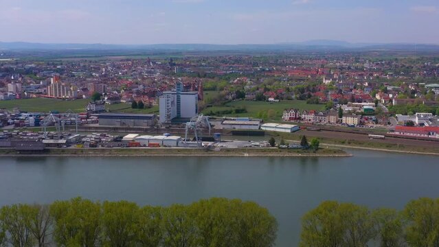 flight along city of worms germany 4k part 1