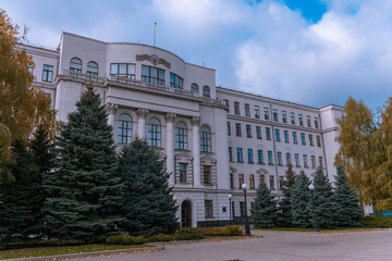 Naklejka premium Dnepropetrovsk Regional Council. The city of Dnipro, Ukraine. Building. Sight.