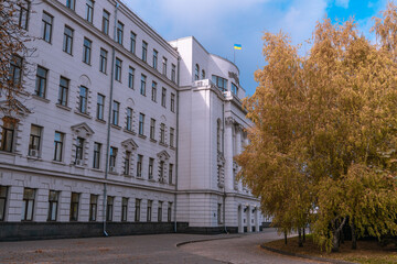 Fototapeta na wymiar Dnepropetrovsk Regional Council. The city of Dnipro, Ukraine. Building. Sight.