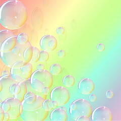Rainbow bubbles background