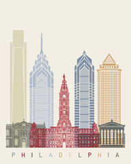 Philadelphia skyline poster