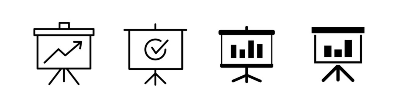 Presentation board icon design element suitable for websites, print design or app