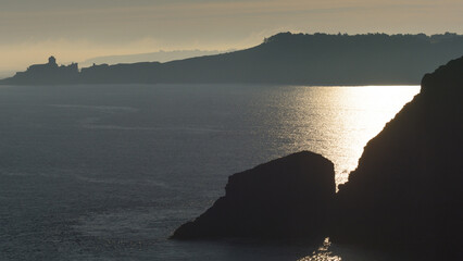 Sunrise from the cliff, backlight of fort lalatte