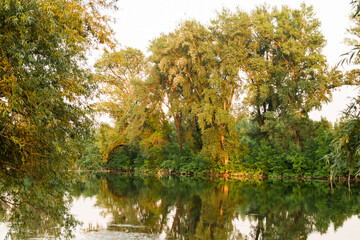 View of the nature reserve, at the end of a summer day.