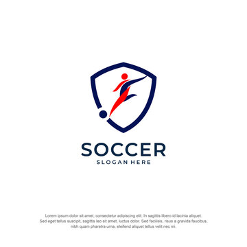 soccer liga logo premium vector