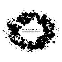 Fototapeta premium Explosive black banner.