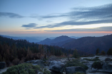 sunrise in sequoia national park