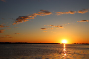 sunset over the sea