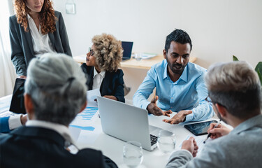 Multiracial business people working together in modern office - Entrepreneurship concept