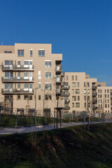Fototapeta na wymiar modern architecture residential building condominium appartments development
