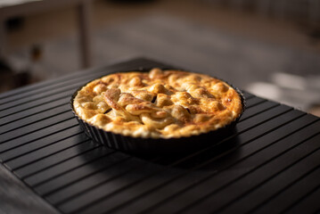 Blueberry pie on a plate