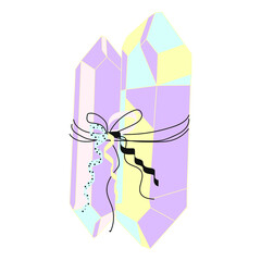 Magical crystals illustration