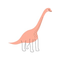 Cute dinosaur in doodle style. © Julia G art