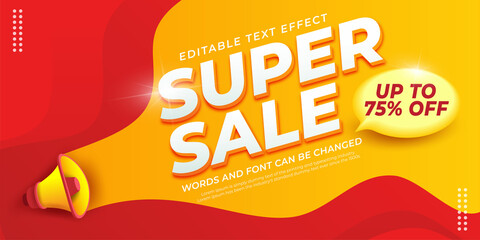 3D style editable text super sale background