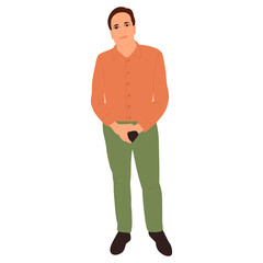 Obraz premium man flat design, on white background