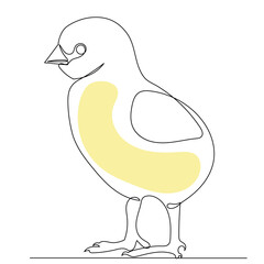 chicken continuous line drawing, sketch, vector