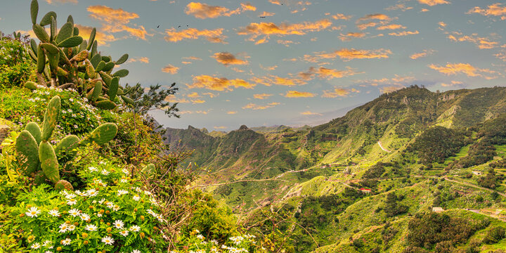 Anaga mountains Tenerife island, Spain. Travel and beauty of nature concept.