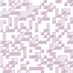 Implementation of Edward Zajec’s “Il Cubo” from 1971. Essentially a Truchet tile set of 8 tiles and rules for placement art illustration