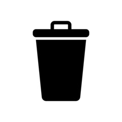 Trash can vector icon isolated on white background