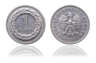 Coin 1 zloty. 1993. Poland