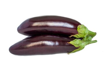 Eggplants isolated on white background