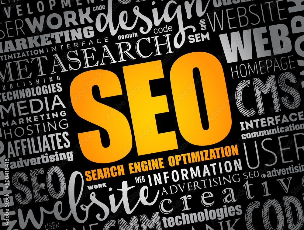 Poster seo search engine optimization - process of improving the quality and quantity of website traffic to