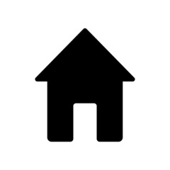 Home black vector icon on white background
